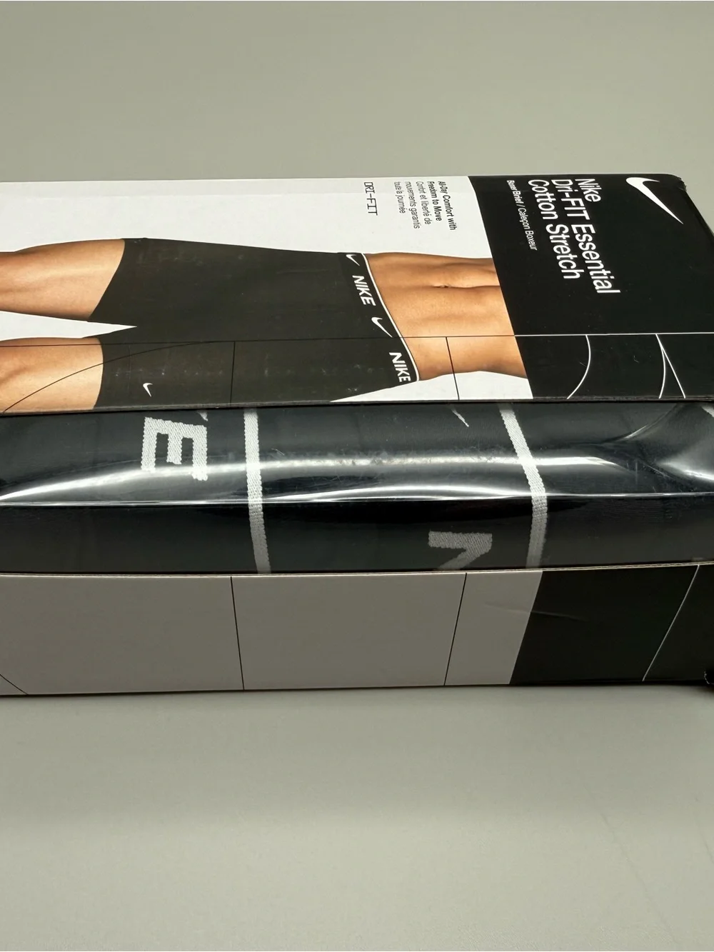NIB Nike Dri-FIT Essential Cotton Stretch 3-Pack Men’s Boxer Briefs Black 2XL